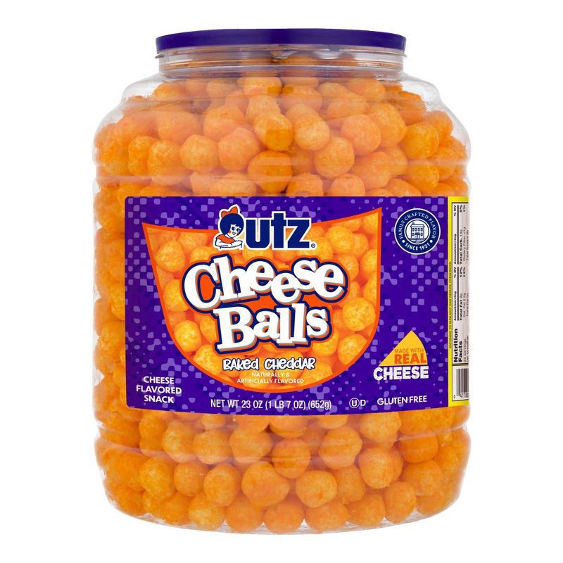 slide 1 of 1, Utz Baked Cheddar Cheese Balls 23 oz, 23 oz