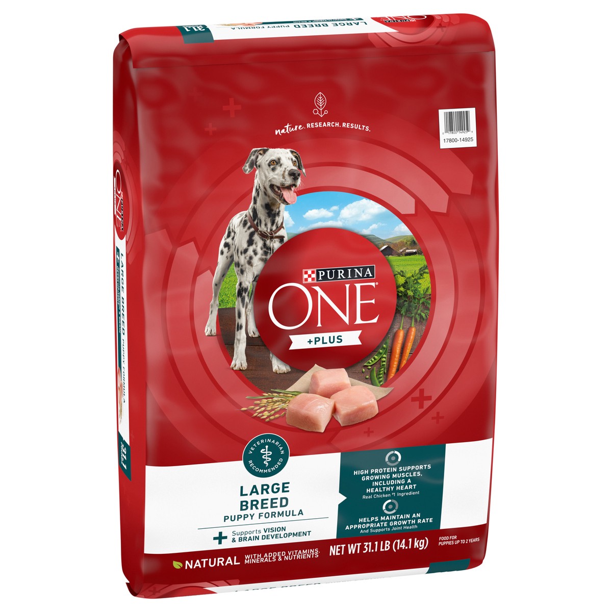 slide 8 of 9, ONE Purina ONE Plus Large Breed Puppy Food Dry Formula, 31.1 lb