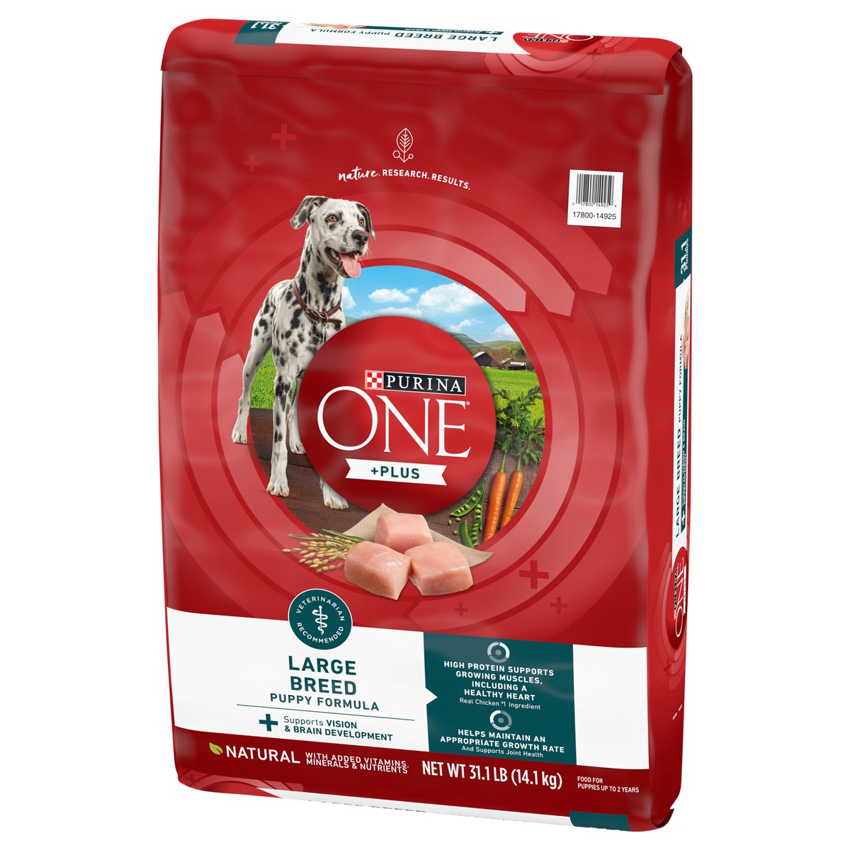 slide 6 of 9, ONE Purina ONE Plus Large Breed Puppy Food Dry Formula, 31.1 lb