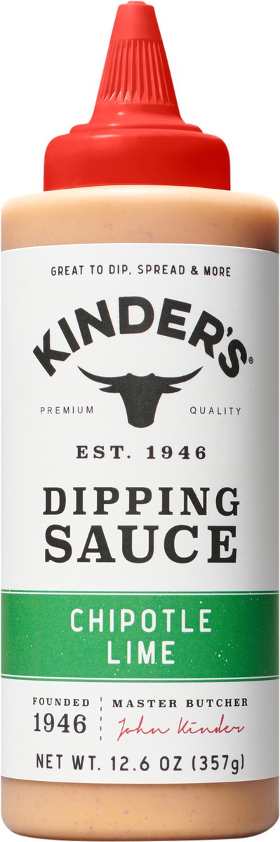 slide 2 of 9, Kinder's Chipotle Lime Dipping Sauce, 12.6 oz