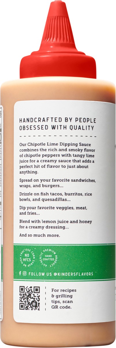 slide 7 of 9, Kinder's Chipotle Lime Dipping Sauce, 12.6 oz