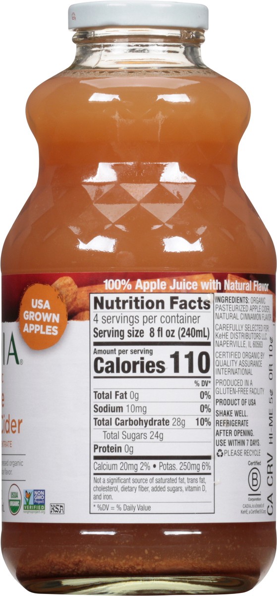 slide 11 of 13, Cadia Organic Apple Spiced Cider - 32 fl oz, 32 fl oz
