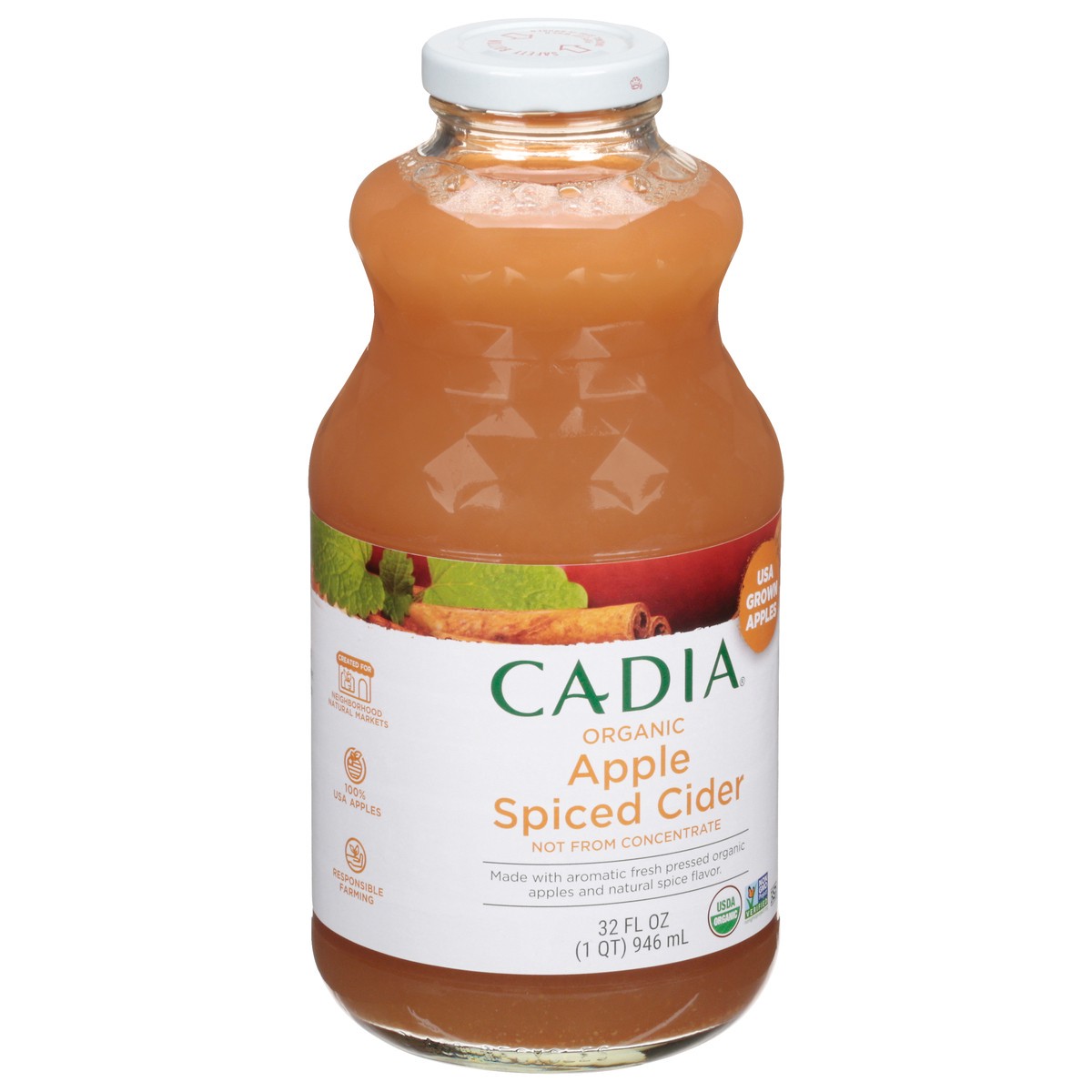 slide 8 of 13, Cadia Organic Apple Spiced Cider - 32 fl oz, 32 fl oz