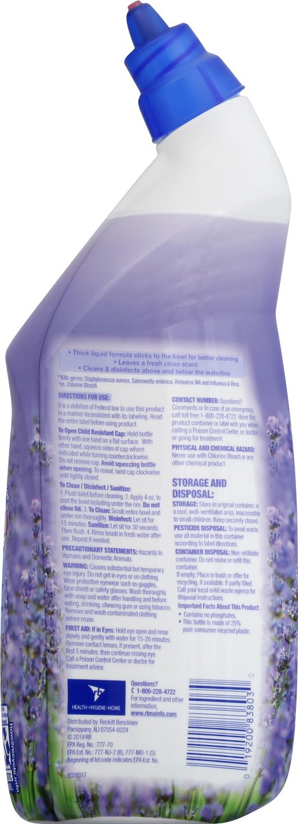 slide 3 of 11, Lysol Cling & Fresh Lavender Fields Scent Toilet Bowl Cleaner 24 oz, 24 oz