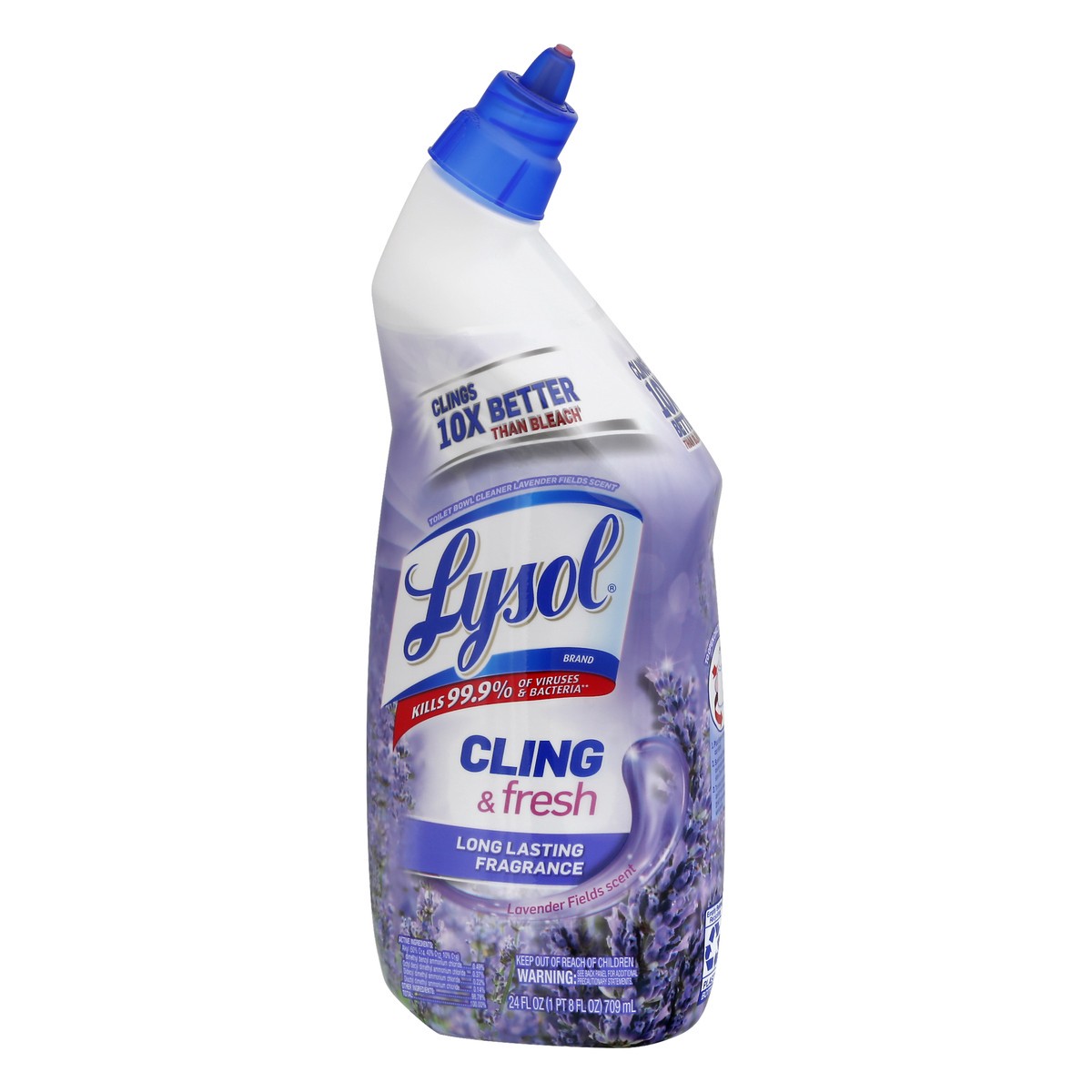 slide 7 of 11, Lysol Cling & Fresh Lavender Fields Scent Toilet Bowl Cleaner 24 oz, 24 oz