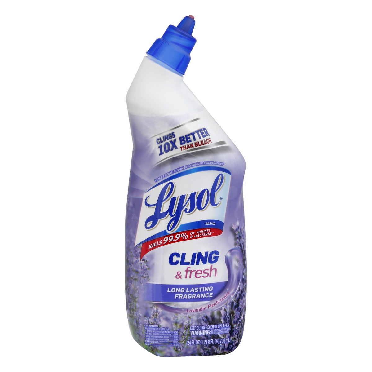 slide 9 of 11, Lysol Cling & Fresh Lavender Fields Scent Toilet Bowl Cleaner 24 oz, 24 oz