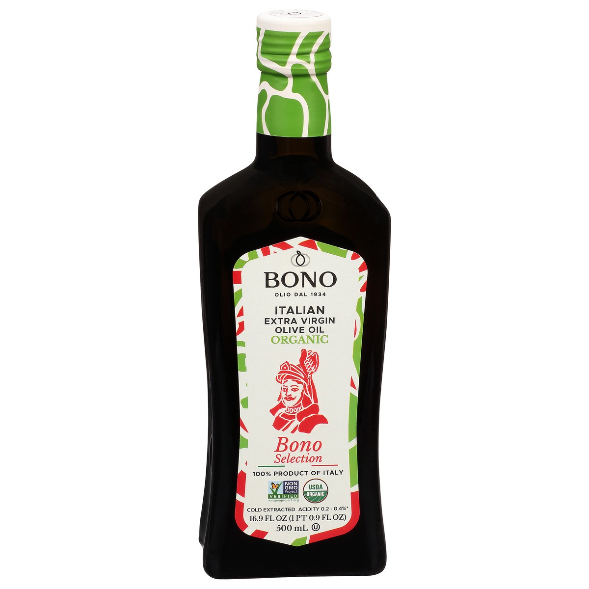 slide 1 of 9, BONO Italian EVOO Organic, 16.9 oz