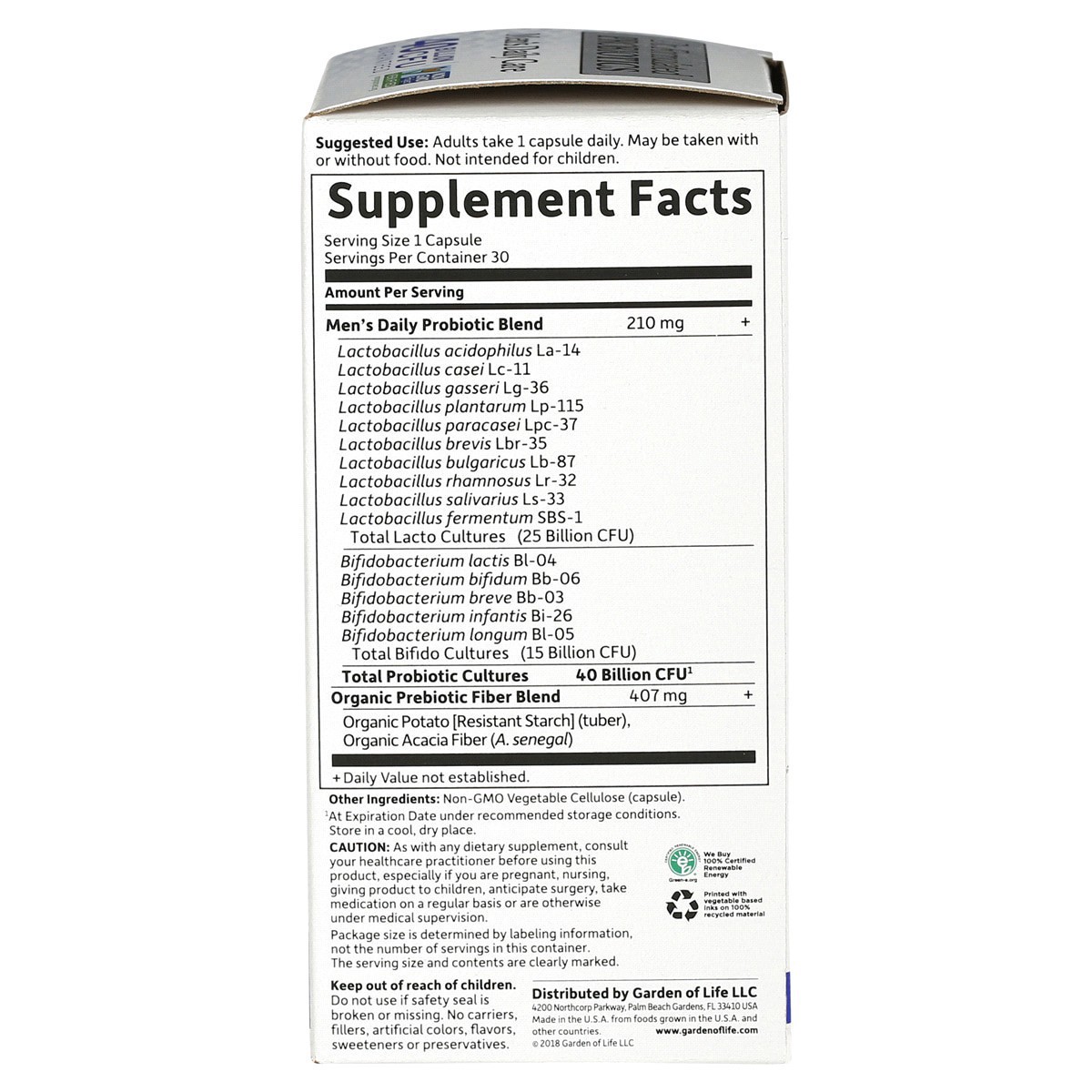 slide 4 of 5, Garden of Life Dr. Formulated Probiotics Vegetarian Capsules Men's Daily Care 30 ea, 30 ct