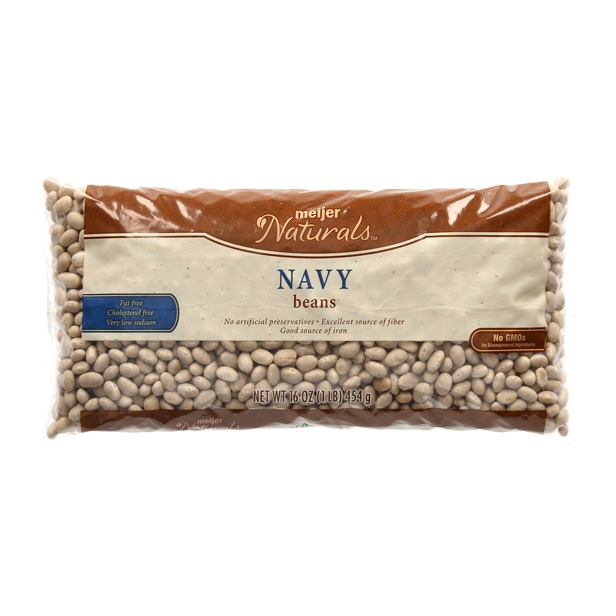slide 1 of 2, Meijer Naturals Navy Beans, 16 oz