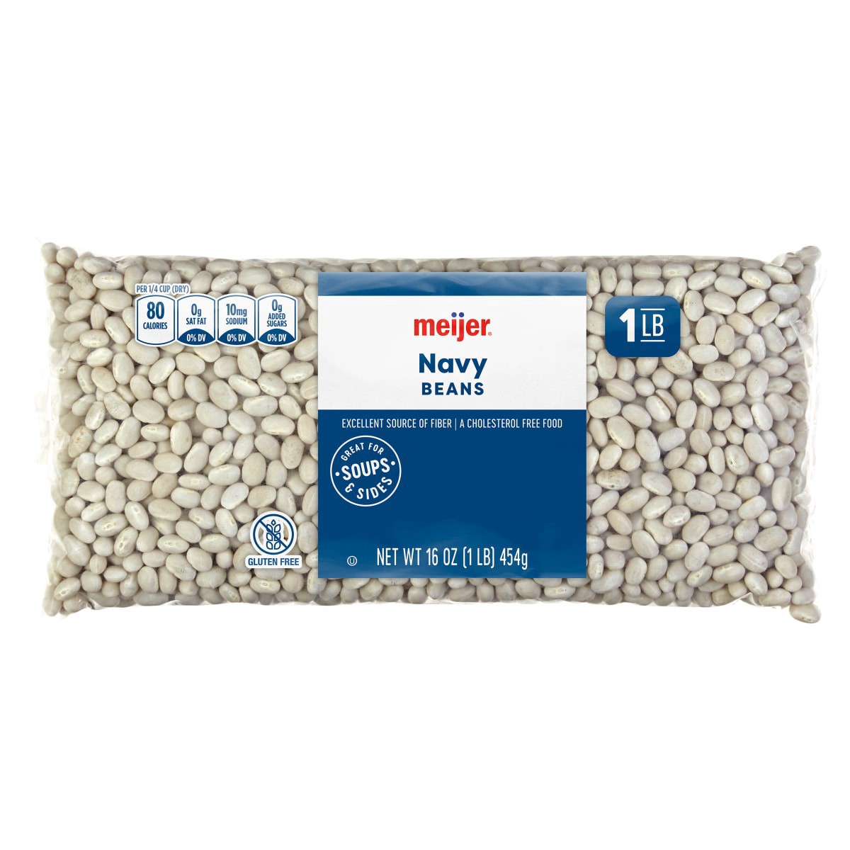 slide 1 of 5, Meijer Naturals Navy Beans, 16 oz