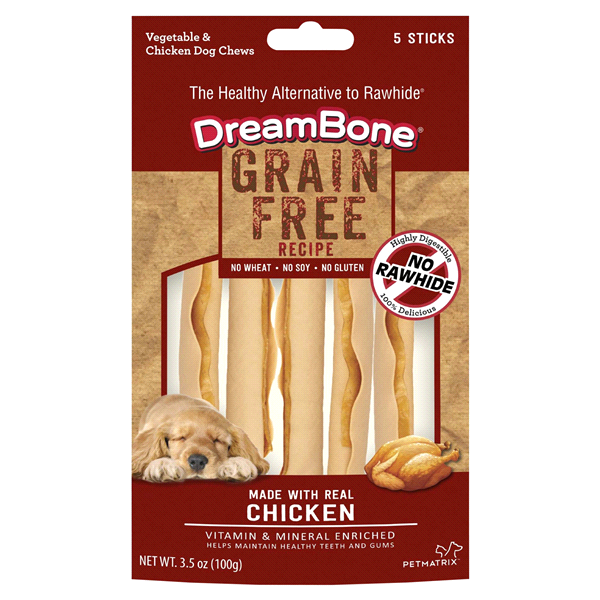 slide 1 of 1, DreamBone Dog Dreamsticks Grain Free Chews, 5 ct