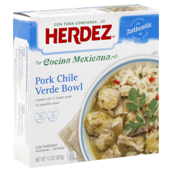 slide 1 of 1, Herdez Cocina Mexicana Pork Chile Colorado Bowl, 10 oz