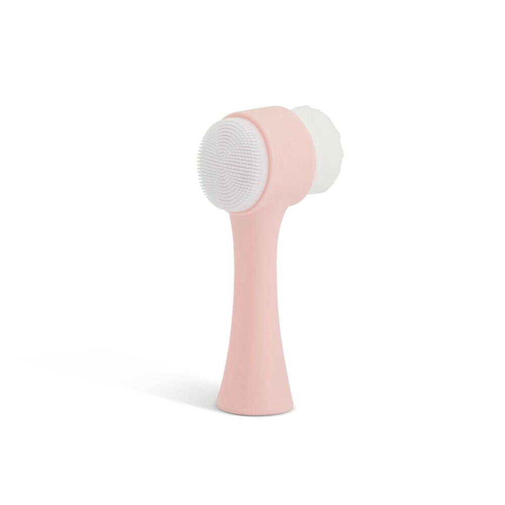 slide 4 of 4, Core Home Double Sided Cleansing Brush - Pink, 1 ct