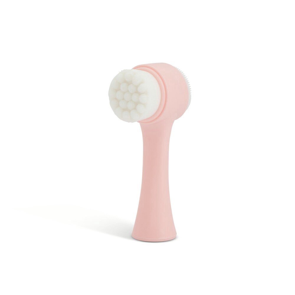 slide 2 of 4, Core Home Double Sided Cleansing Brush - Pink, 1 ct
