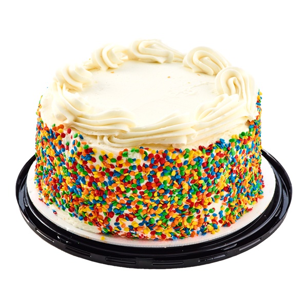 slide 1 of 1, Bakery Double Layer Confetti Cake 8 Inch, 1 ct