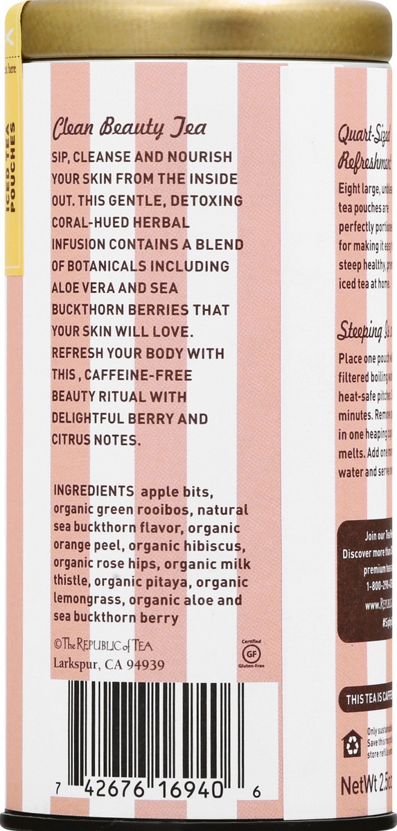 slide 8 of 11, The Republic of Tea Pouches Berry Aloe Iced Tea - 2.5 oz, 2.5 oz