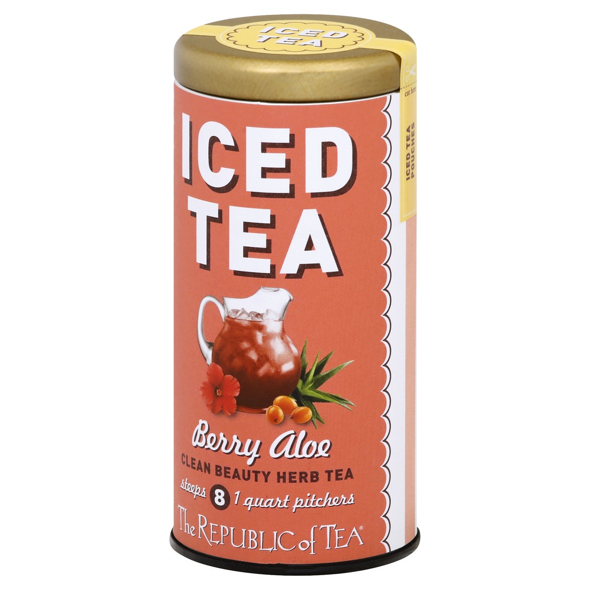 slide 9 of 11, The Republic of Tea Pouches Berry Aloe Iced Tea - 2.5 oz, 2.5 oz