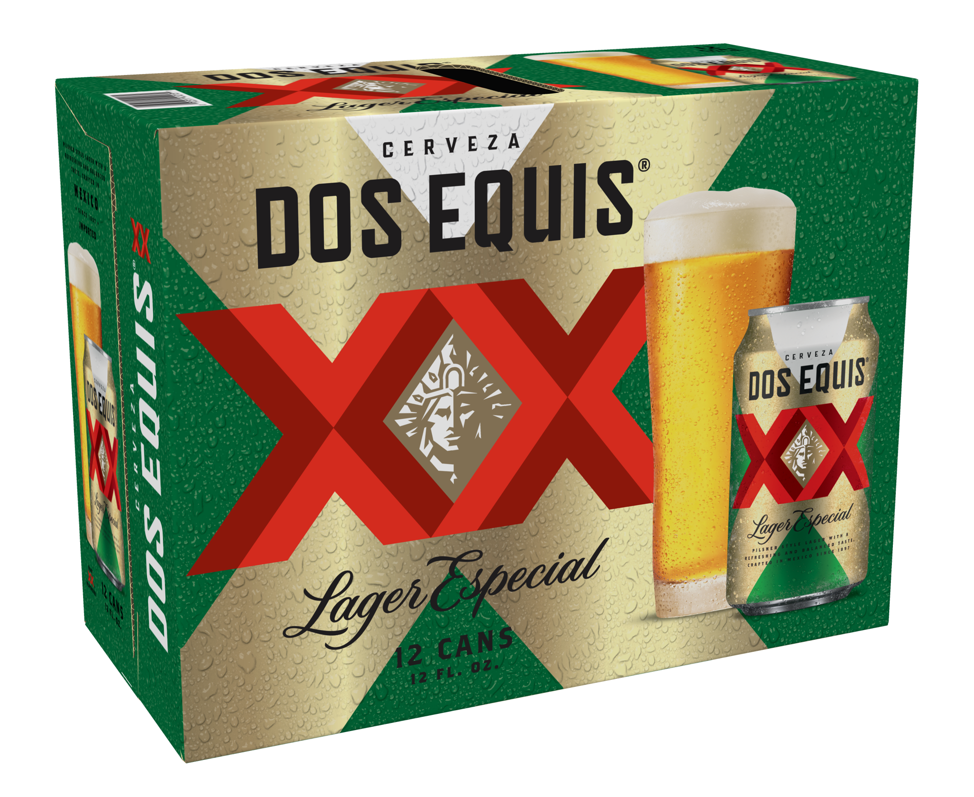 slide 1 of 43, Dos Equis Mexican Lager Beer, 12 Pack, 12 fl oz Cans, 12 oz