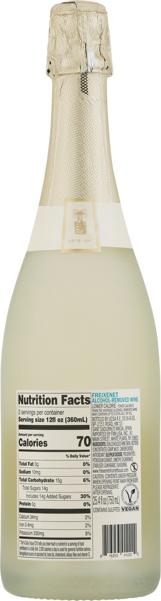 slide 6 of 13, Freixenet Alcohol-Removed Sparkling White Wine 750ml, 25.4 fl oz