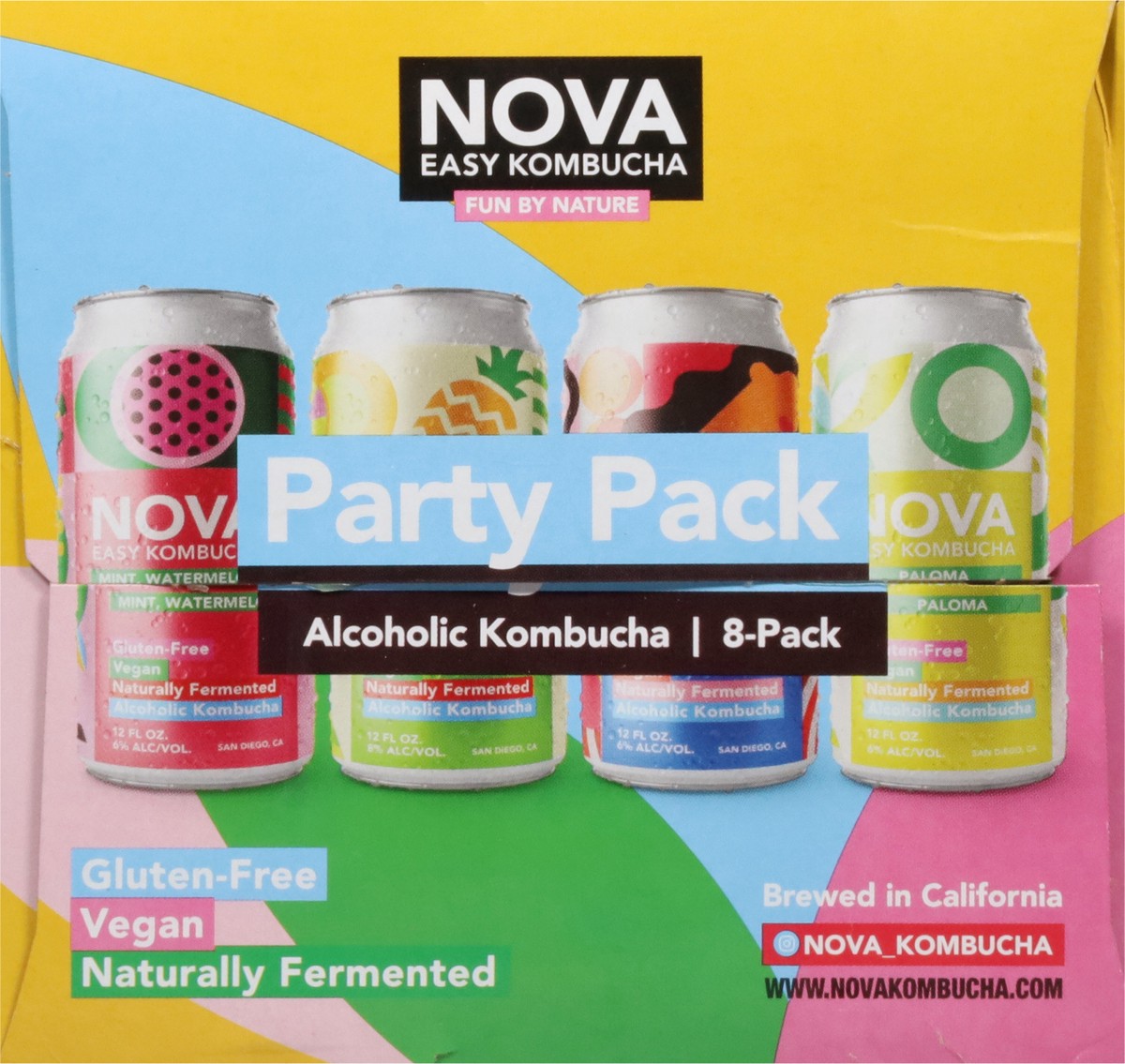 slide 4 of 13, Nova Easy Kombucha Party Variety Pack 8 Pack In Cans - 12 Fl. Oz., 12 fl oz