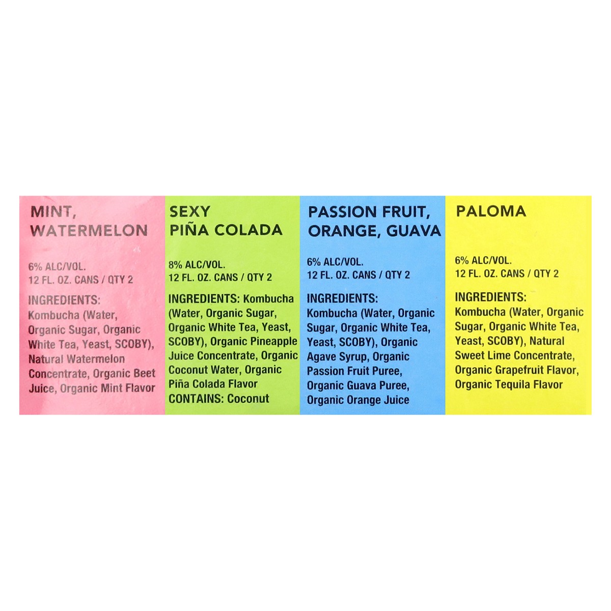 slide 12 of 13, Nova Easy Kombucha Party Variety Pack 8 Pack In Cans - 12 Fl. Oz., 12 fl oz