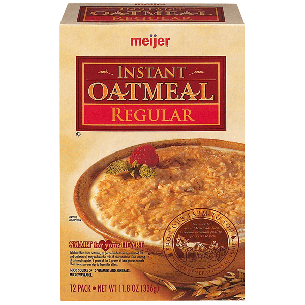 slide 1 of 6, Meijer Instant Oatmeal Regular, 11.8 oz