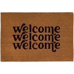 Stitch & Weft Triple Welcome Coir Doormat