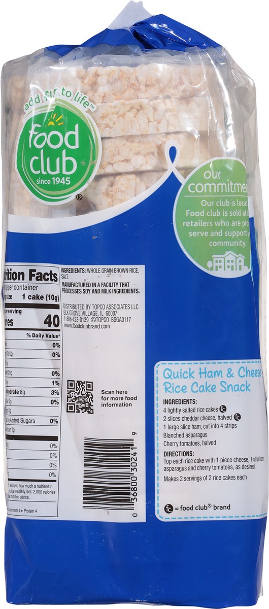 slide 2 of 13, Food Club Lightly Salted Rice Cakes 4.9 oz, 4.9 oz