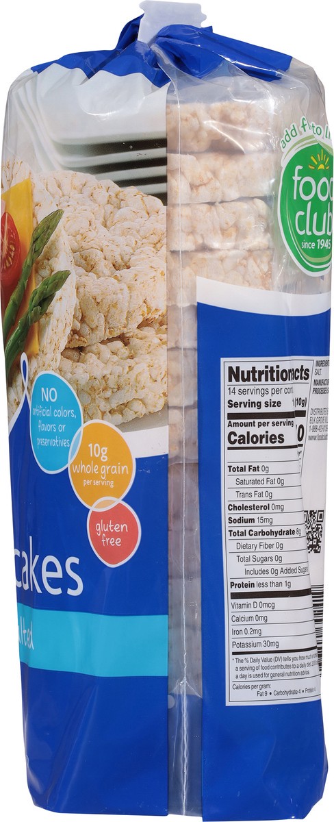 slide 3 of 13, Food Club Lightly Salted Rice Cakes 4.9 oz, 4.9 oz