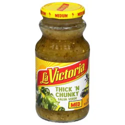 La Victoria Thick & Chunky Salsa Verde Medium 15.5 oz