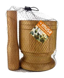 IMUSA Mortar Hard Wood Shallow