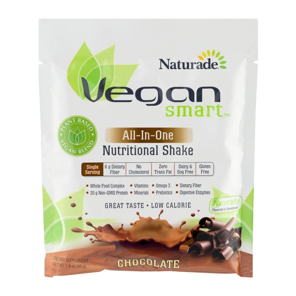 slide 1 of 1, Naturade Vegan Smart Nutritional Shake All-In-One Chocolate, 1.62 oz