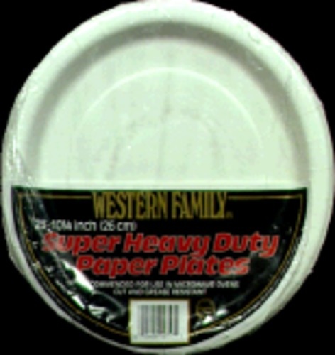 slide 1 of 1, Western Family Heavy Duty Paper Plates, 25 ct