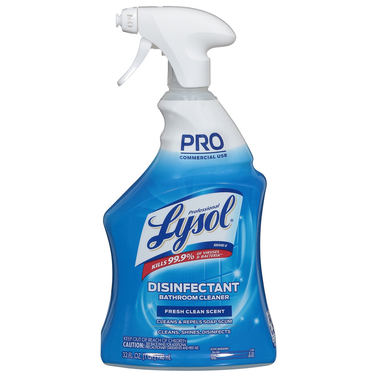 slide 1 of 3, Lysol Disinfectant Fresh Clean Scent Bathroom Cleaner 32 fl oz, 32 fl oz