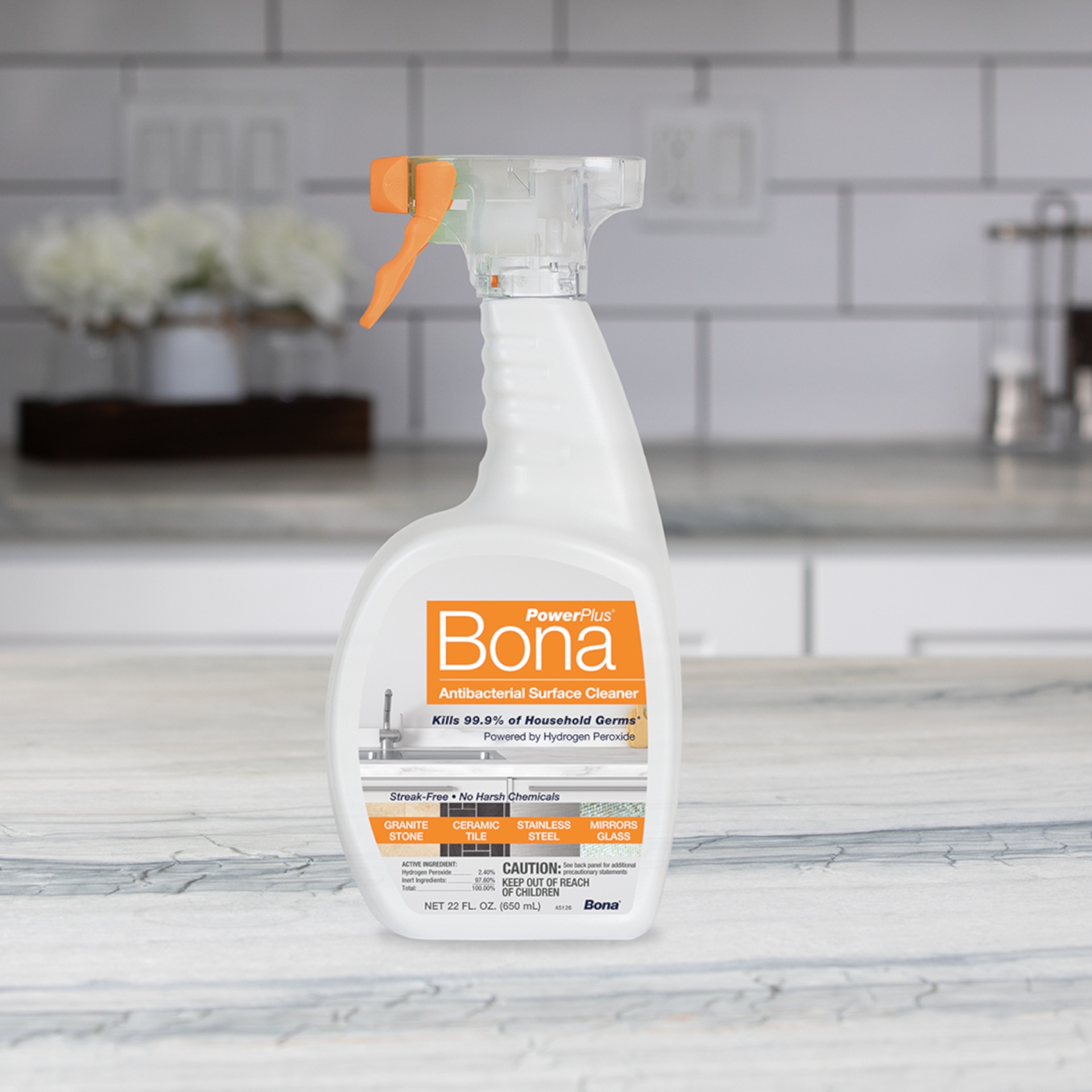 slide 2 of 4, Bona PowerPlus Antibacterial Surface Cleaner, 22 fl oz