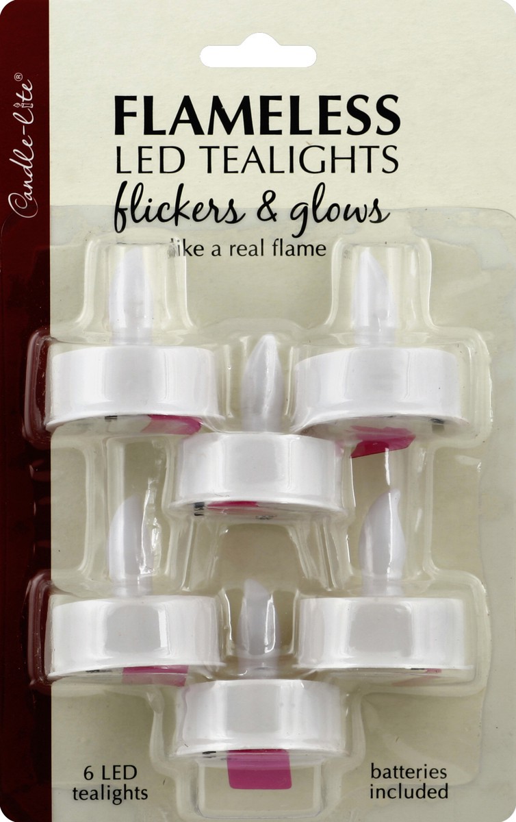 slide 2 of 2, Candle-Lite Led Flameless Tealights, 6 ct