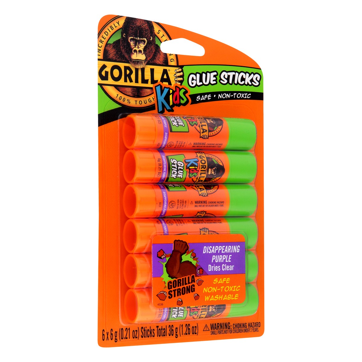slide 7 of 11, Gorilla 6 Pack Kids Glue Sticks 6 ea, 6 ct