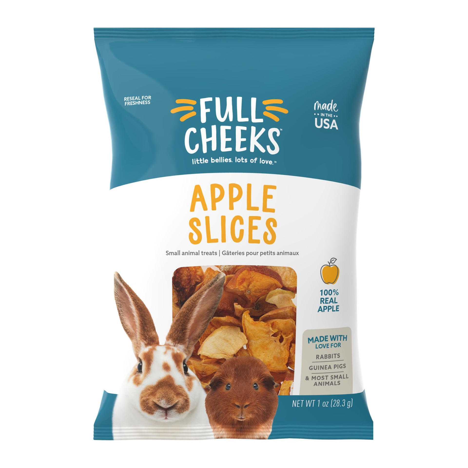 slide 1 of 1, Full Cheeks Small Pet Apple Slices, 1 oz