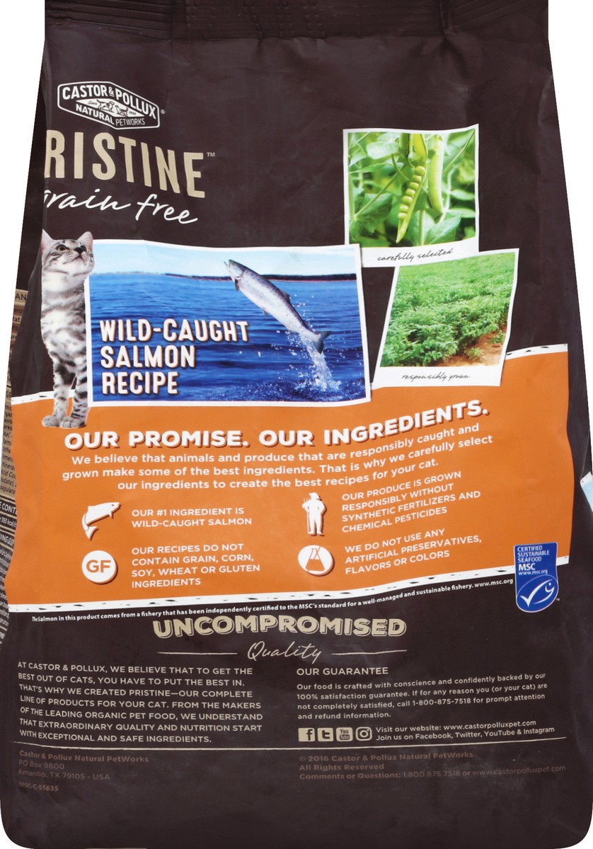 slide 5 of 6, Castor & Pollux Pristine Grain Free Wild-Caught Salmon Recipe Dry Cat Food, 3 lb