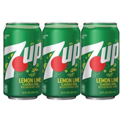 7UP Lemon Lime Soda, 12 fl oz cans, 6 pack
