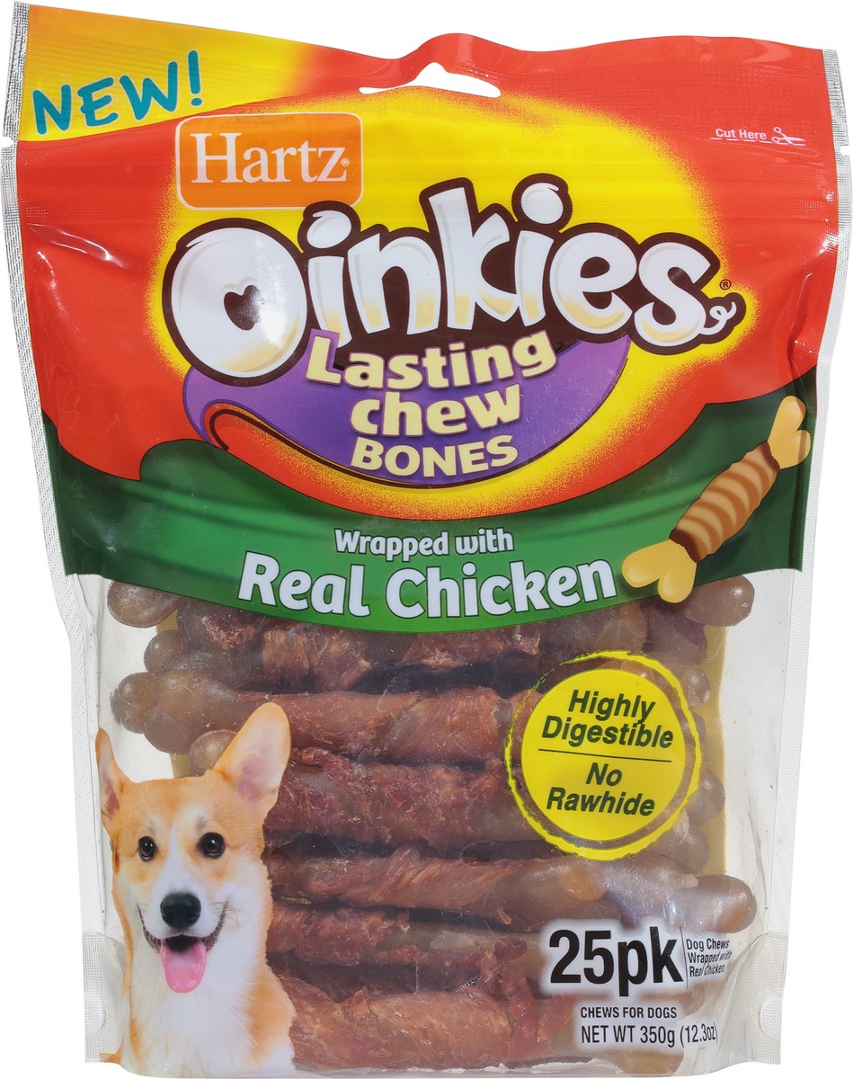 slide 10 of 15, Oinkies Chew Bones Dog Chew Treats with 100% Real Chicken Breast 25 Each, 25 ct