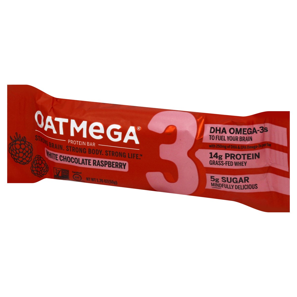slide 4 of 13, Oatmega White Chocolate Raspberry Bar, 1.8 oz