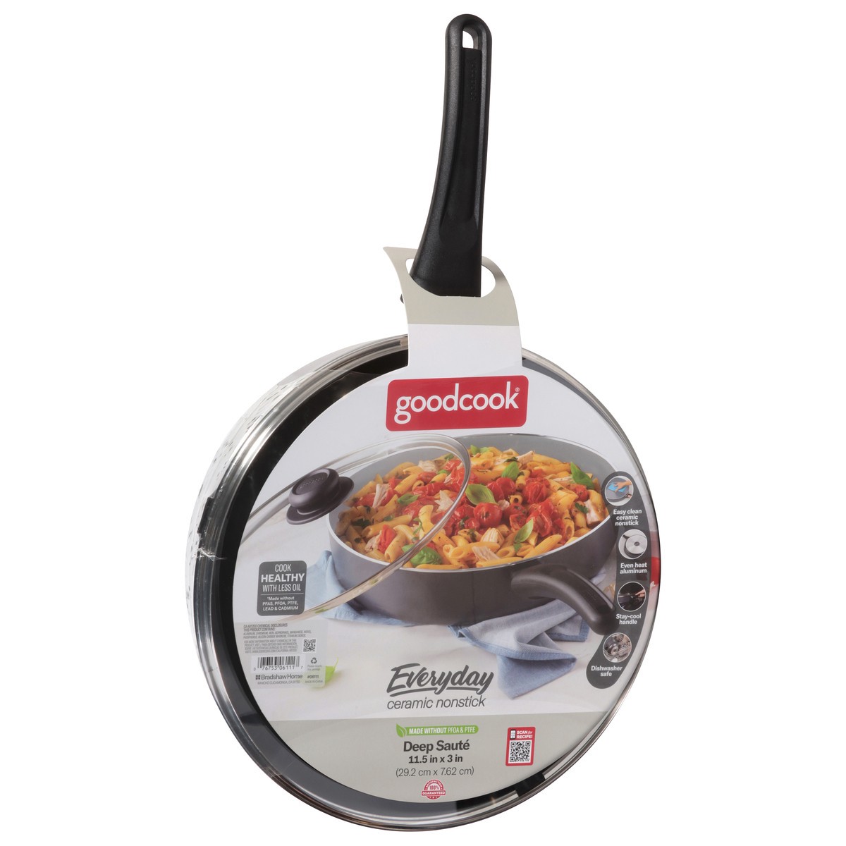 slide 10 of 12, Good Cook Everyday Ceramic Nonstick Deep Saute 1 Each, 1 ct