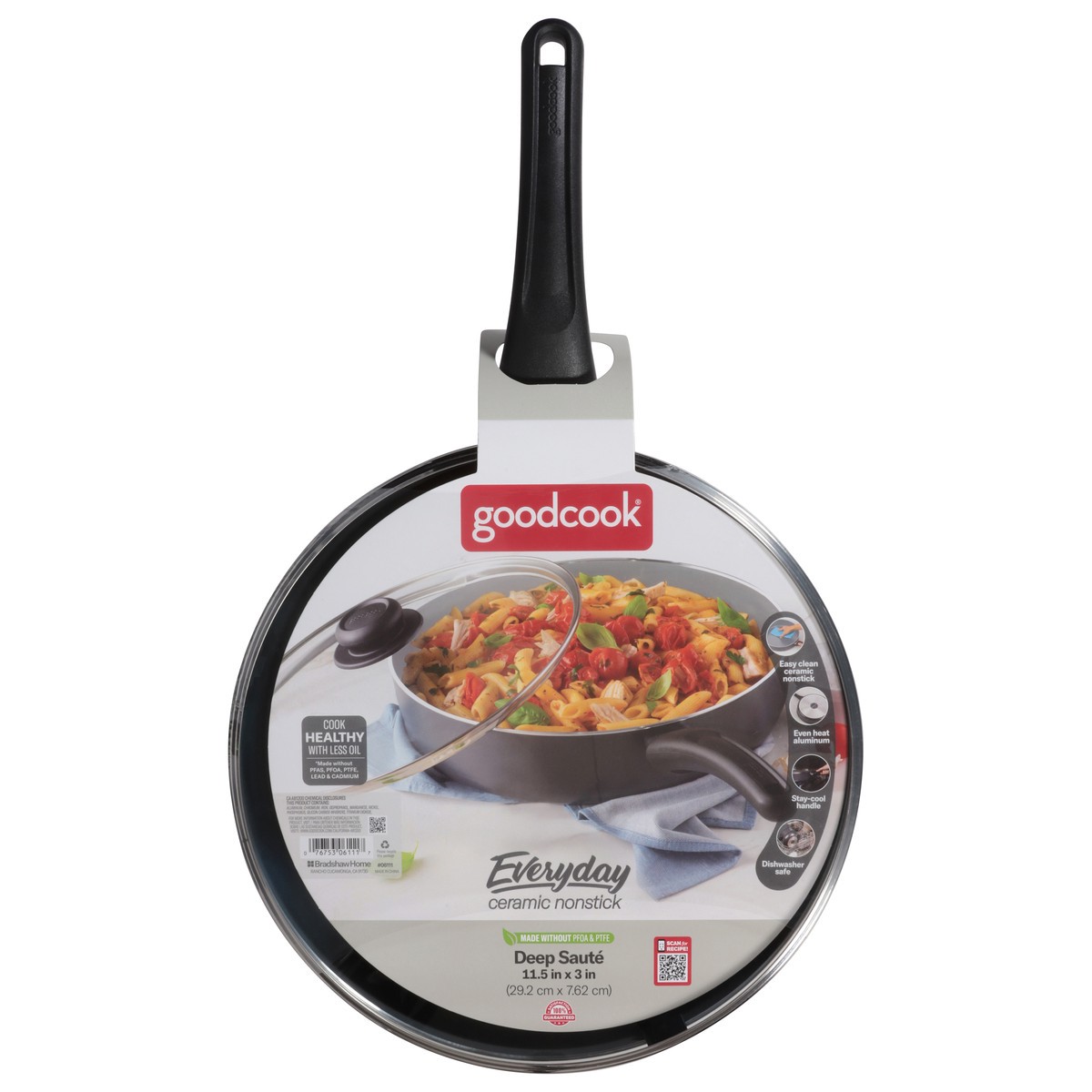 slide 1 of 12, Good Cook Everyday Ceramic Nonstick Deep Saute 1 Each, 1 ct