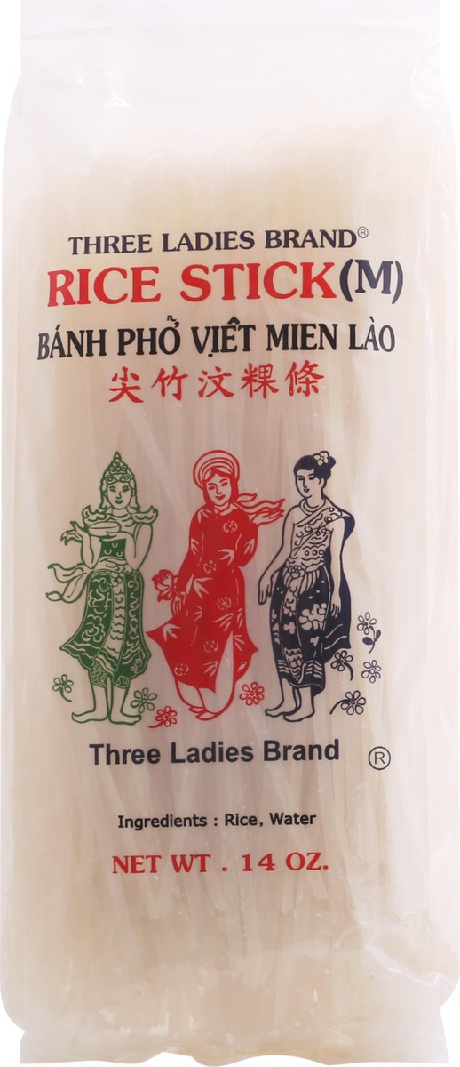 slide 9 of 9, Three Ladies Brand Medium Rice Stick 14 oz Bag, 14 oz