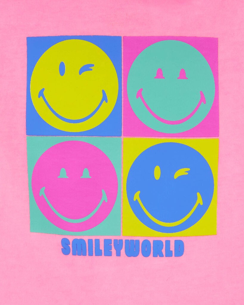 slide 2 of 2, Oshkosh Kid SmileyWorld Graphic Tee Pink 7, 1 ct