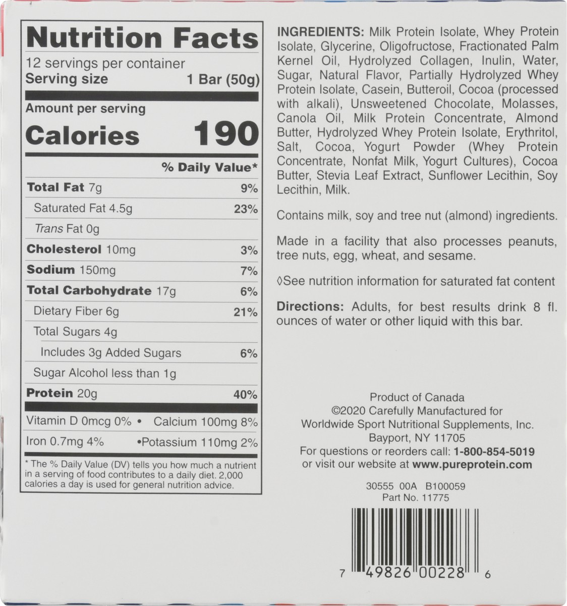 slide 8 of 10, Pure Protein Cookie Dough Bars, 12 ct; 1.76 oz