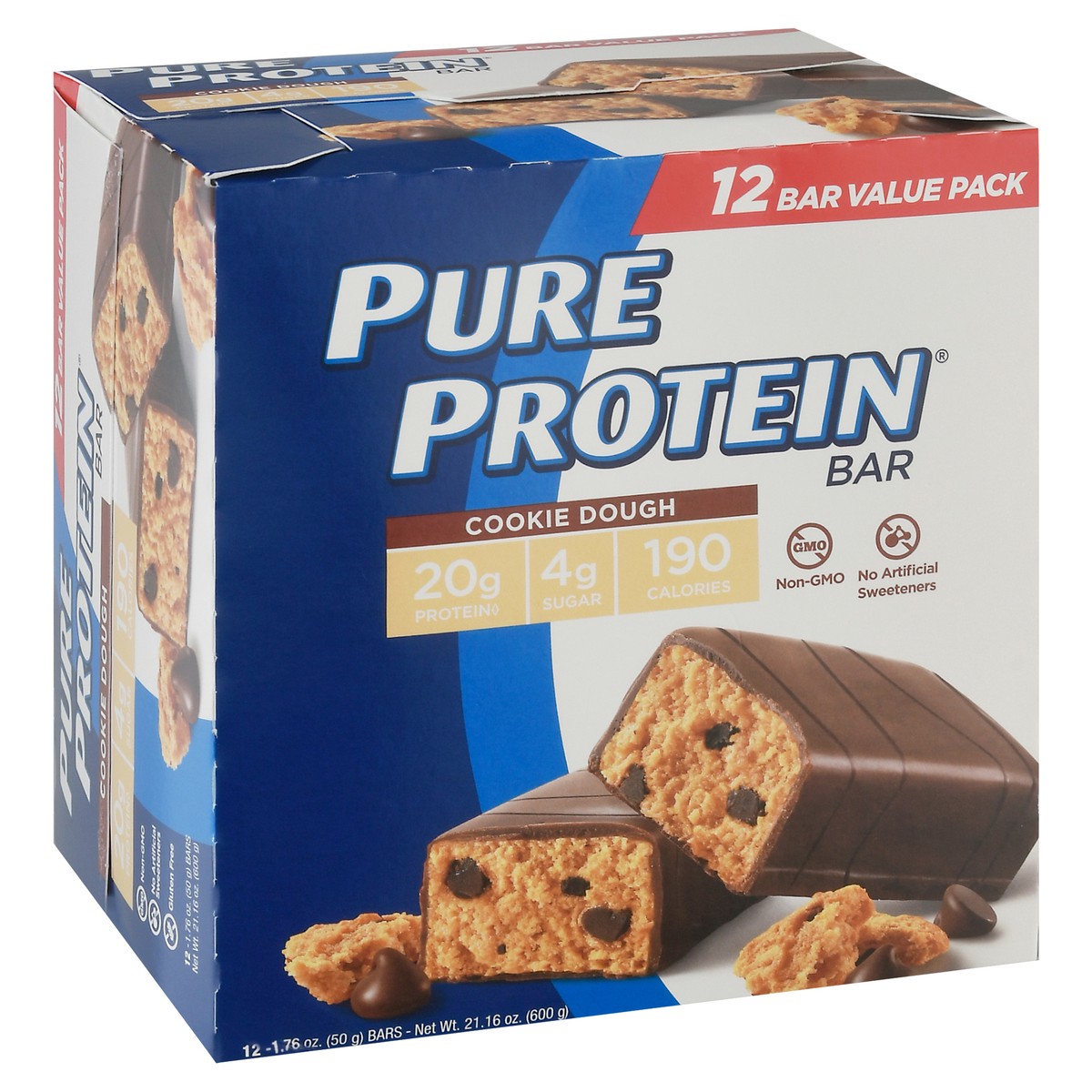 slide 9 of 10, Pure Protein Cookie Dough Bars, 12 ct; 1.76 oz