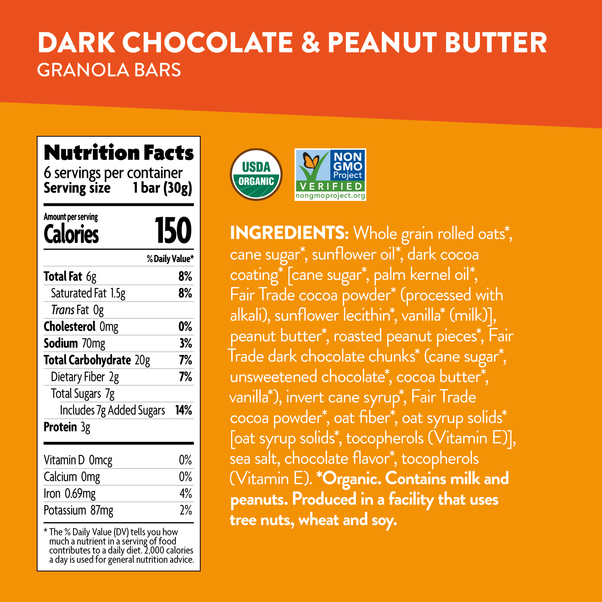 slide 3 of 6, Nature's Path Love Crunch Organic Dark Chocolate Macaroon Granola Bars, 6.3 oz