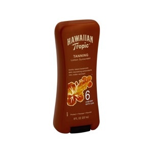 slide 1 of 1, Hawaiian Tropic Tanning Lotion Sunscreen Exotic Island Botanicals Spf 6, 8 fl oz; 237 ml